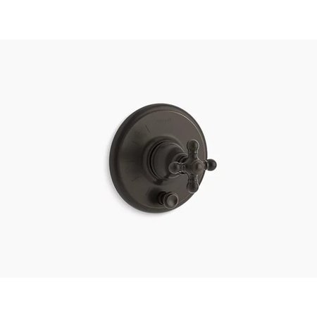 KOHLER ArtifactsRite-Temp Vlv Trm W/Div, Cross T72768-3-2BZ